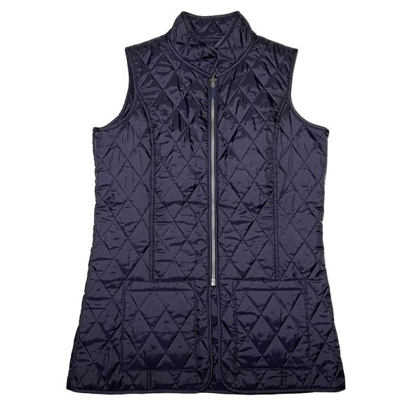 Barbour Women’s Quilted Vest Size 4 Navy Blue